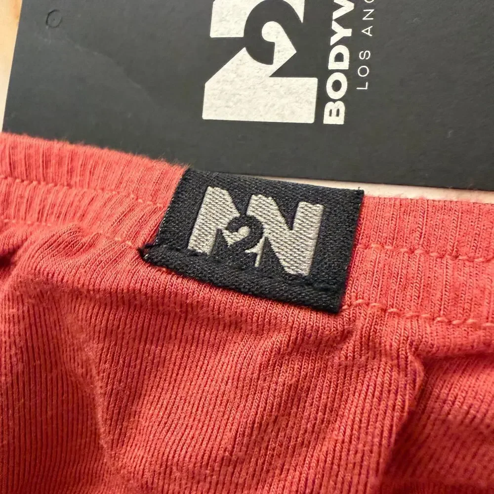 Set Of 2 N2N Bodywear Mens Essential Thong Color Terra Orange Size Large
